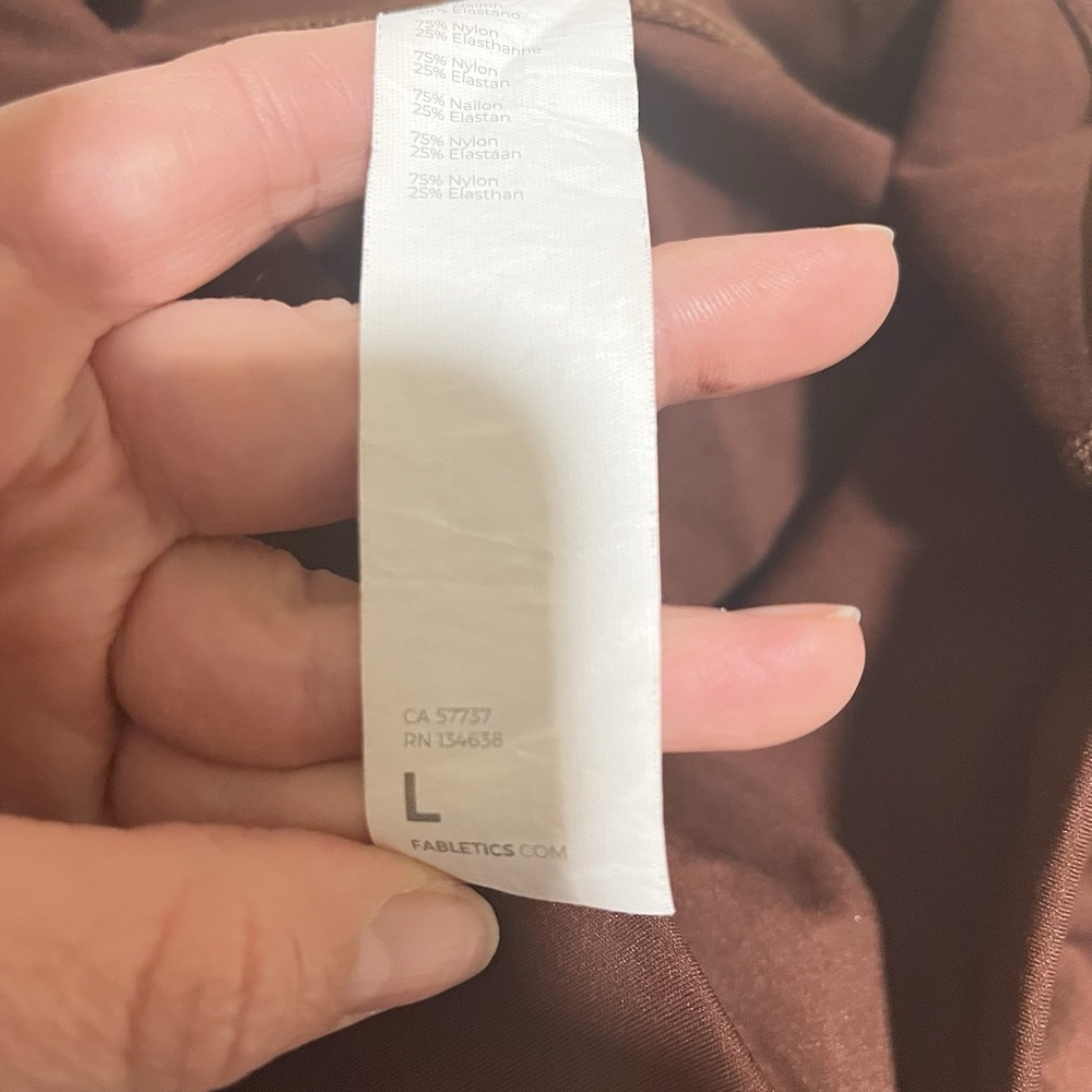 ⭐️3 for 30 Fabletics Women Leggings Motion 365 Brown Sz L Athleisure high waist - Picture 4 of 7